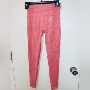 Gymshark Women's Vital Seamless Leggings High Rise Pink marl Sz XS workout
